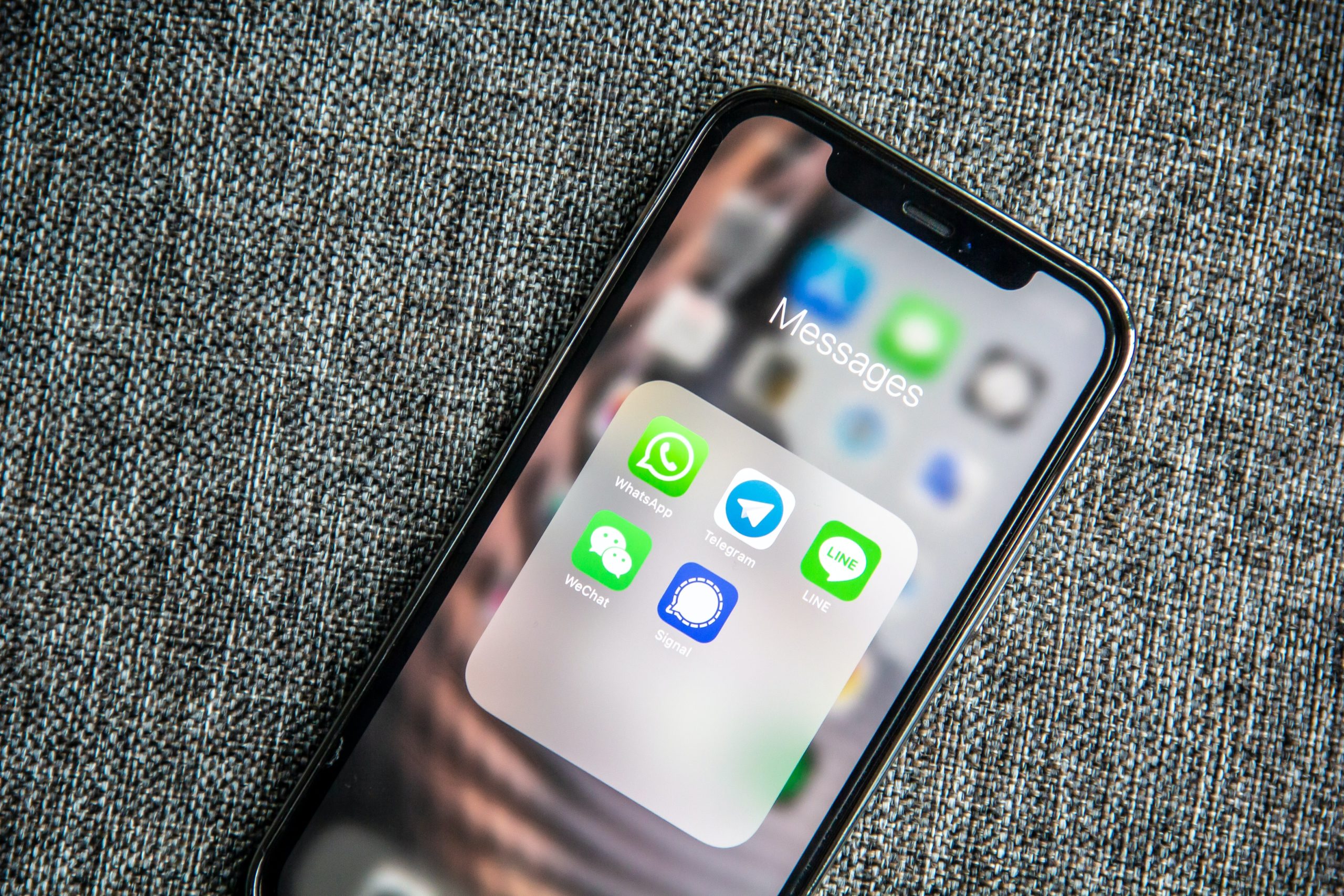 Smartphone screen with Telegram app showing