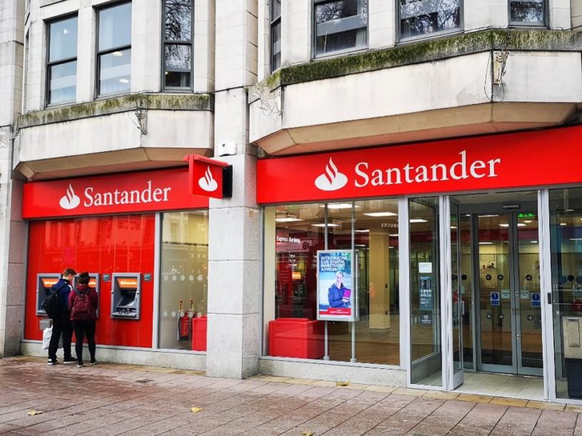 Santandar bank in the streets of Brazil