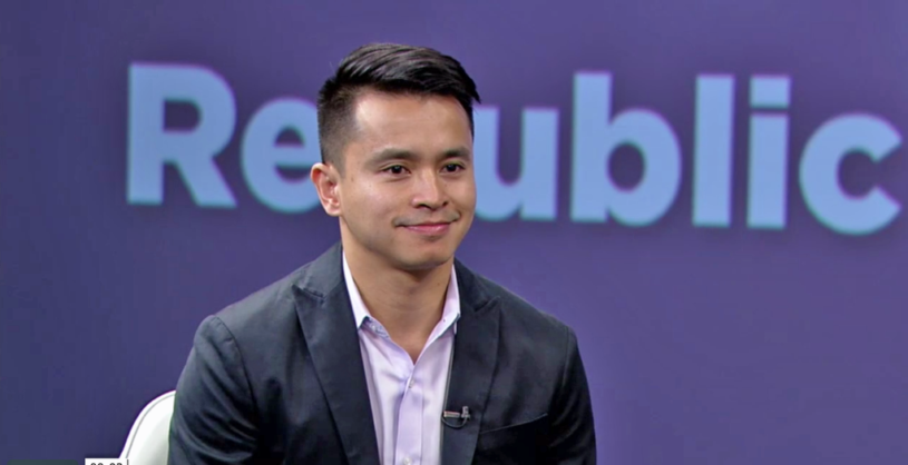 Republic CEO Kendrick Nguyen speaking at a conference about aqcuiring Compound
