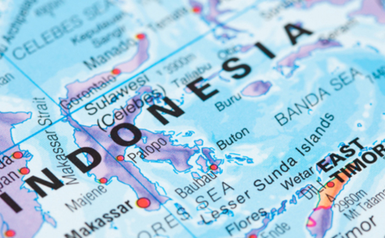 Map of Indonesia highlighting the relevant FinTech areas