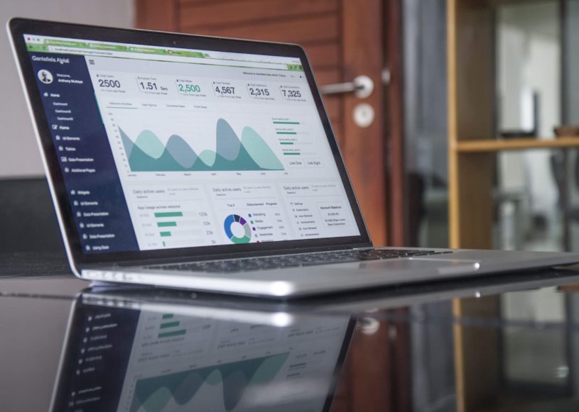 Laptop computer screen showing the best dividend stocks for July 2020