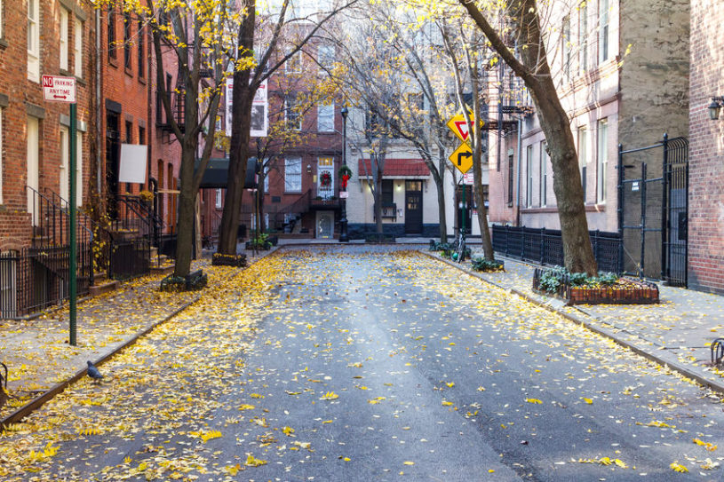 Empty streets of NYC caused by COVID-19.