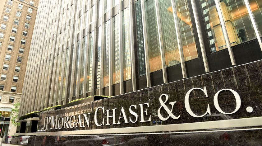 JPMorgan Chase Bank building outside in NYC