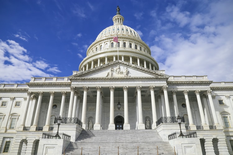 Congressional building in Washington, the capital of the United States.