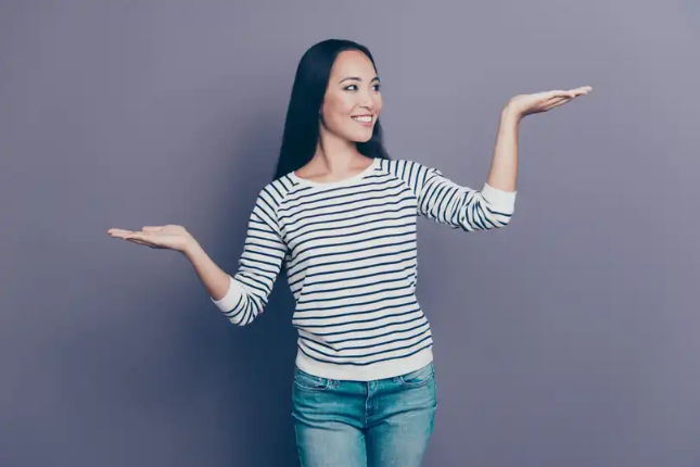 Woman debating whether or pinterest or Twitter is a better stock