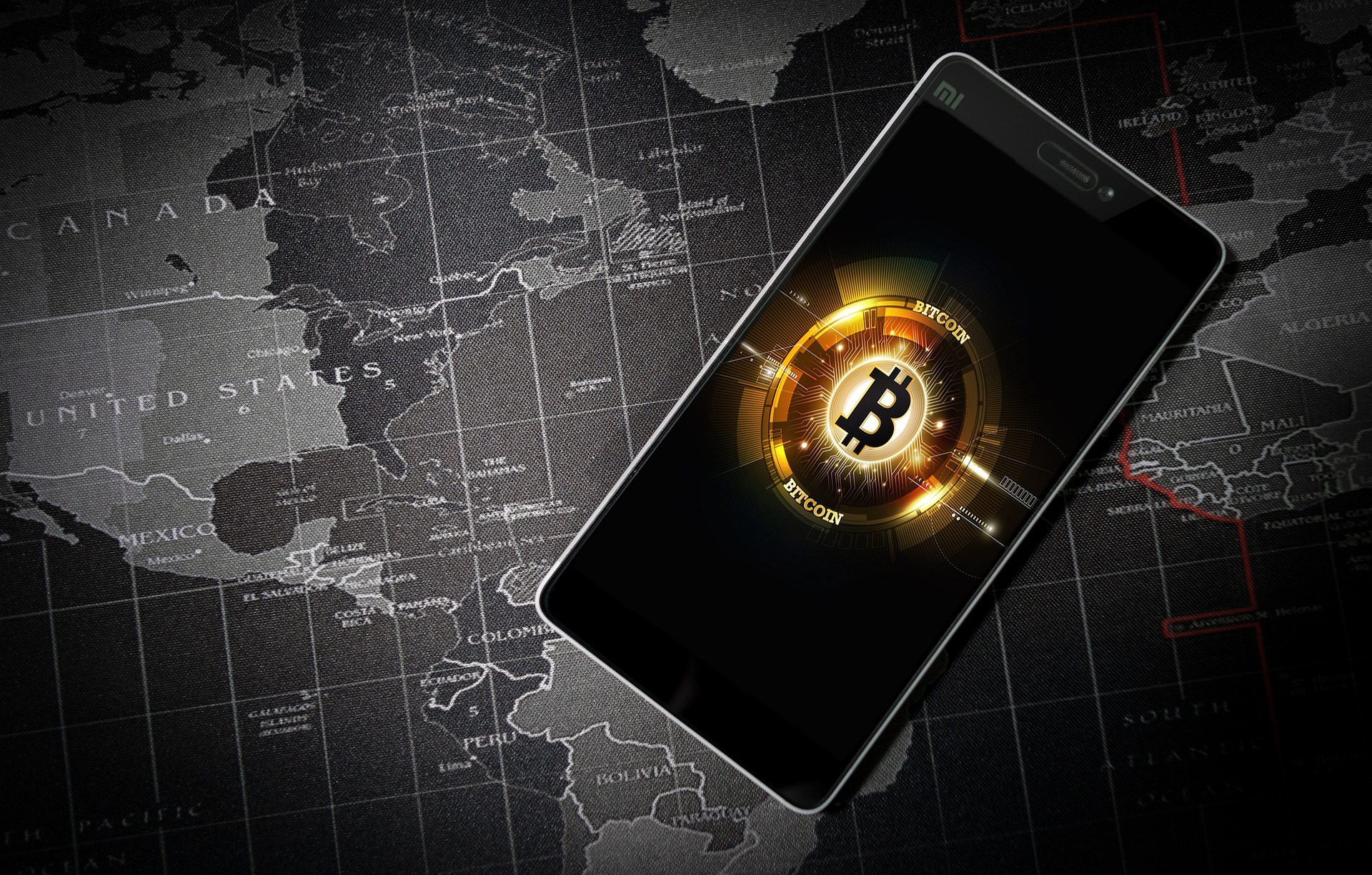 Image of Bitcoin on a smartphone