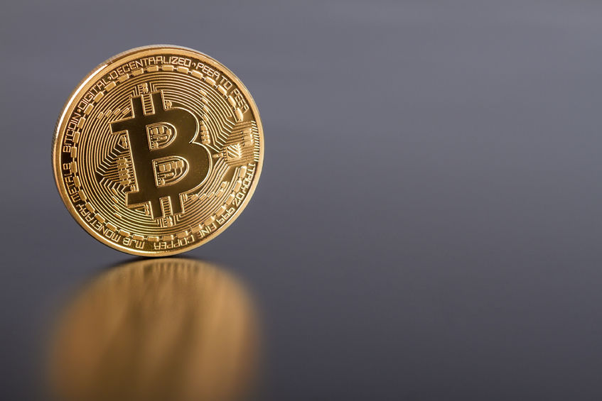 Bitcoin shot at a quaint angle