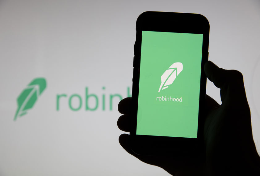 Robinhood financial investing app on a mobile device.