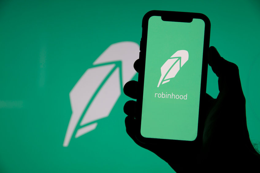 Robinhood financial investing app on a mobile device.