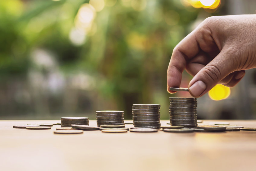 Image of a pile of coins showing growth