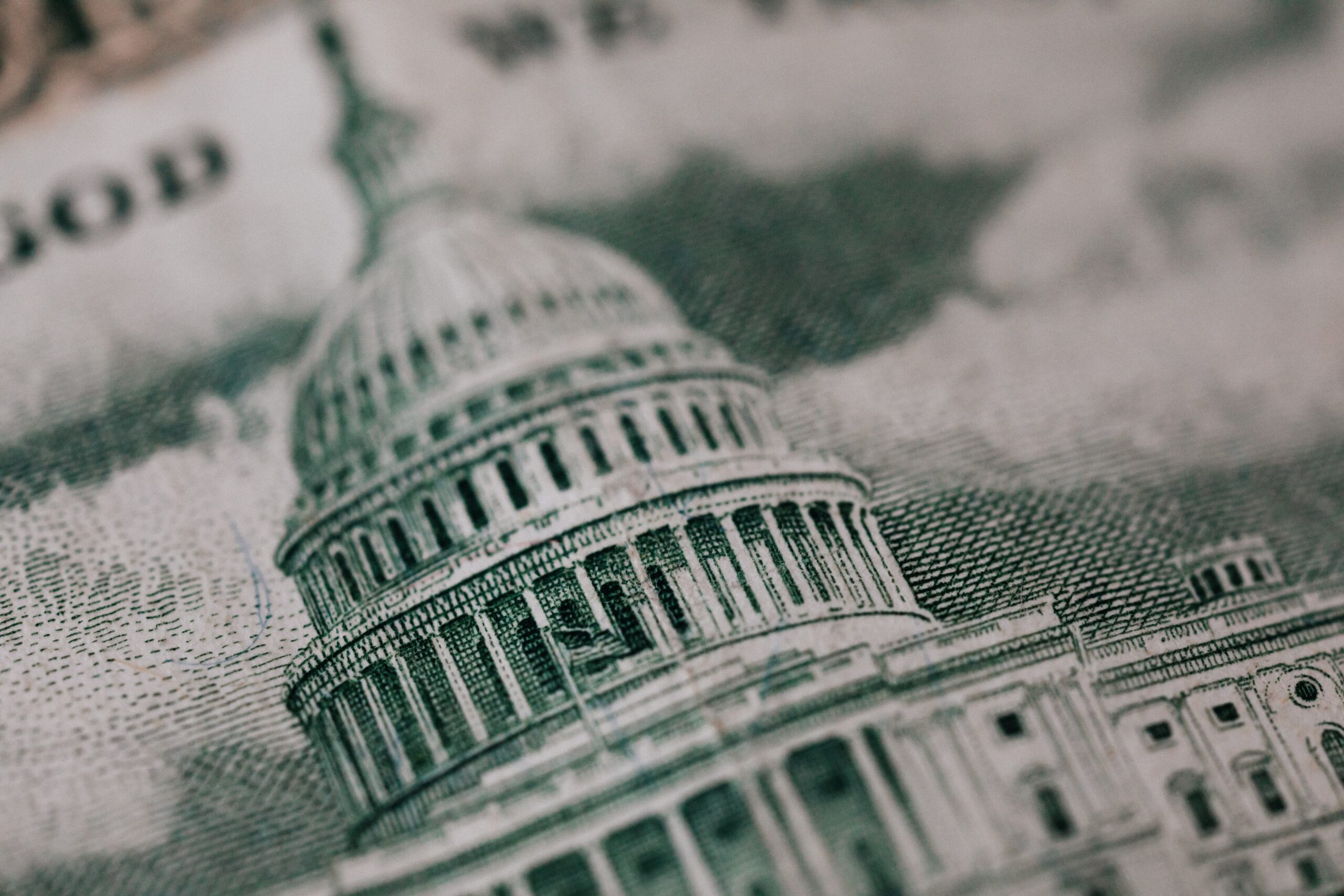 Capitol Building in Washington DC on a bank note