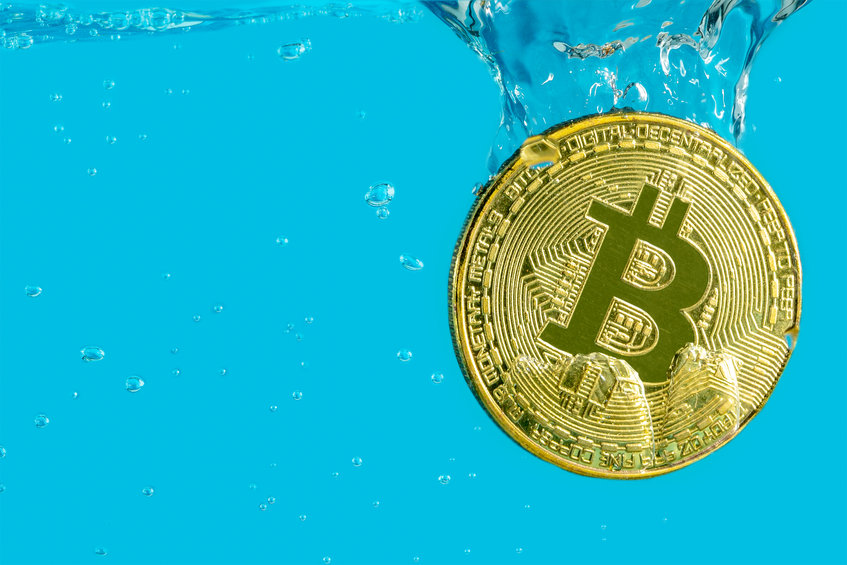 Image of Bitcoin underwater
