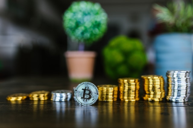 Image of growing Bitcoin piles