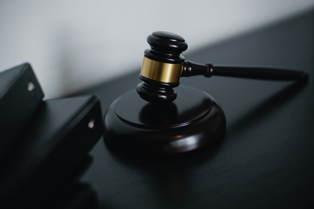 Image of a gavel on a desk