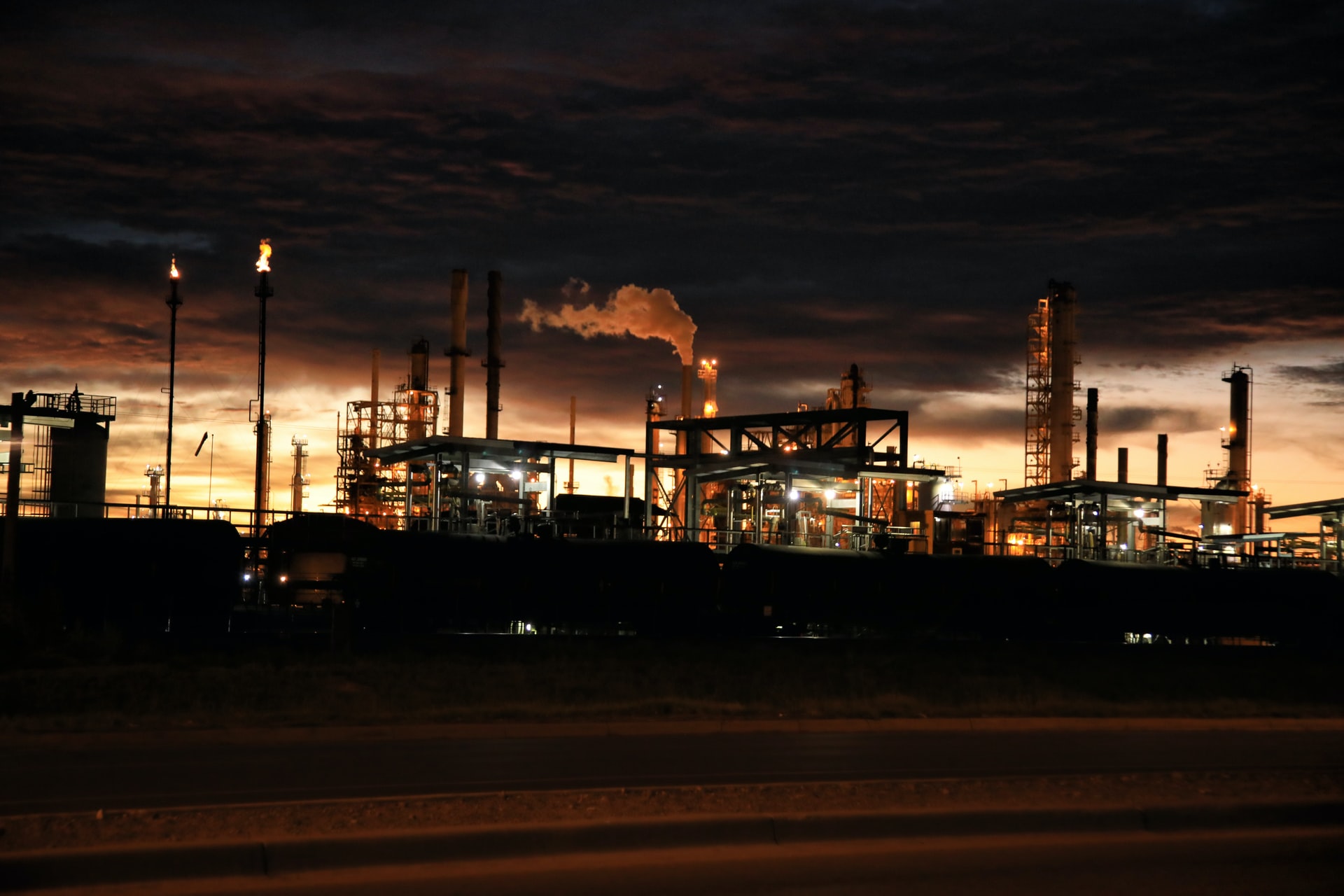 An oil refinement facility.