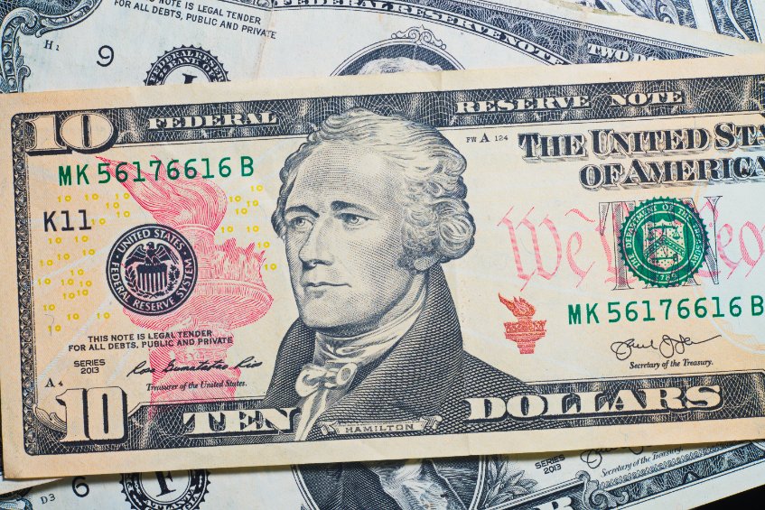 Picture of a $10 Bill
