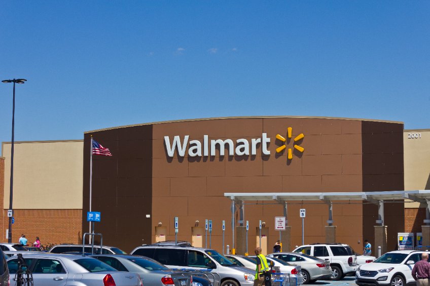 Image of a Walmart retail store in Indianapolis, 2016.