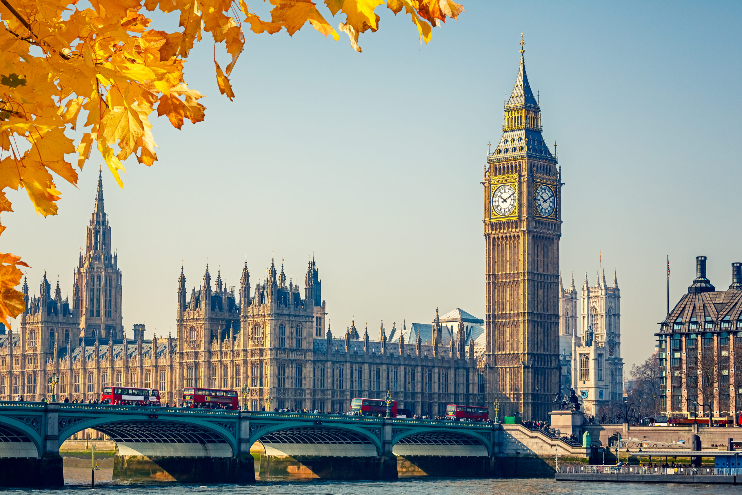Big Ben and Houses of parliament in London, UK