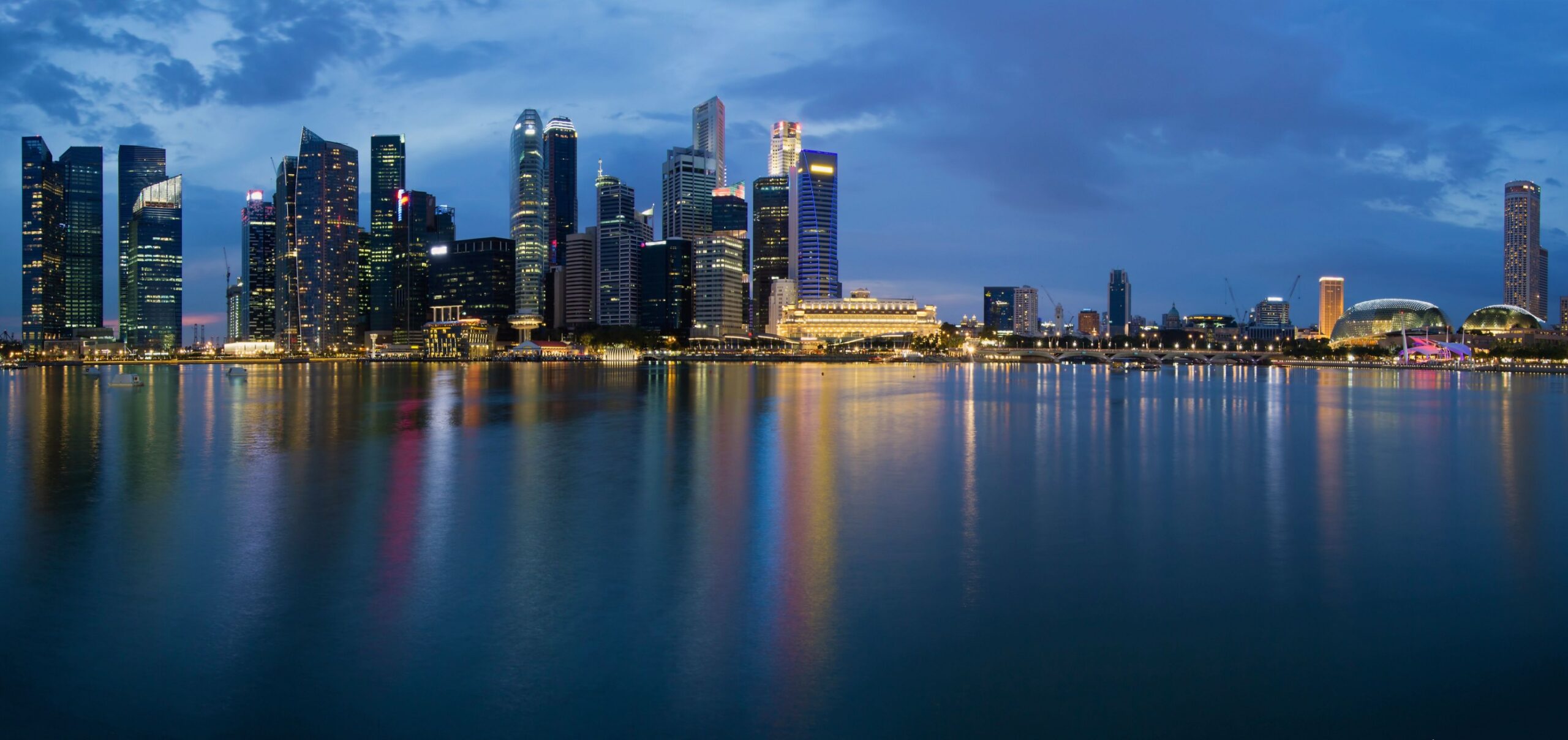 Singapore at night.