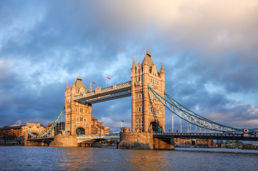 Tower Bridge in the evening, London, England, UK