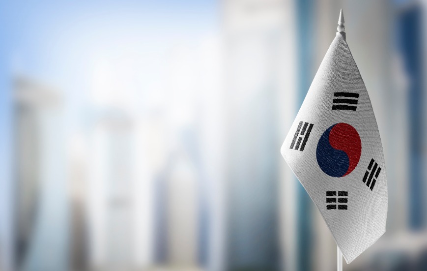 A small flag of South Korea