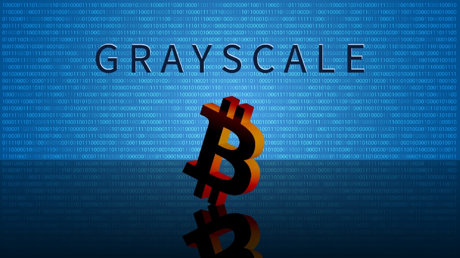 Banner of Grayscale Corporation with Bitcoin BTC symbol