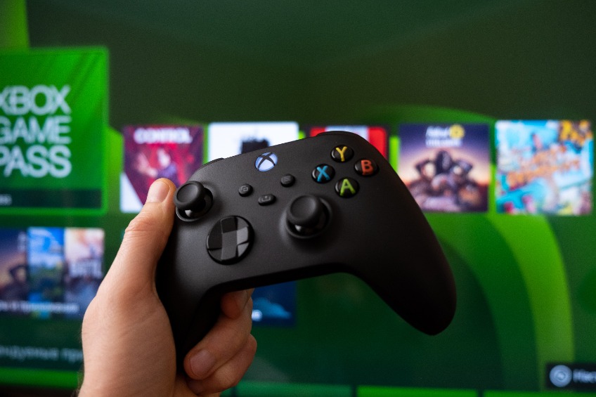 Joystick controller for playing on the new xbox series x console.