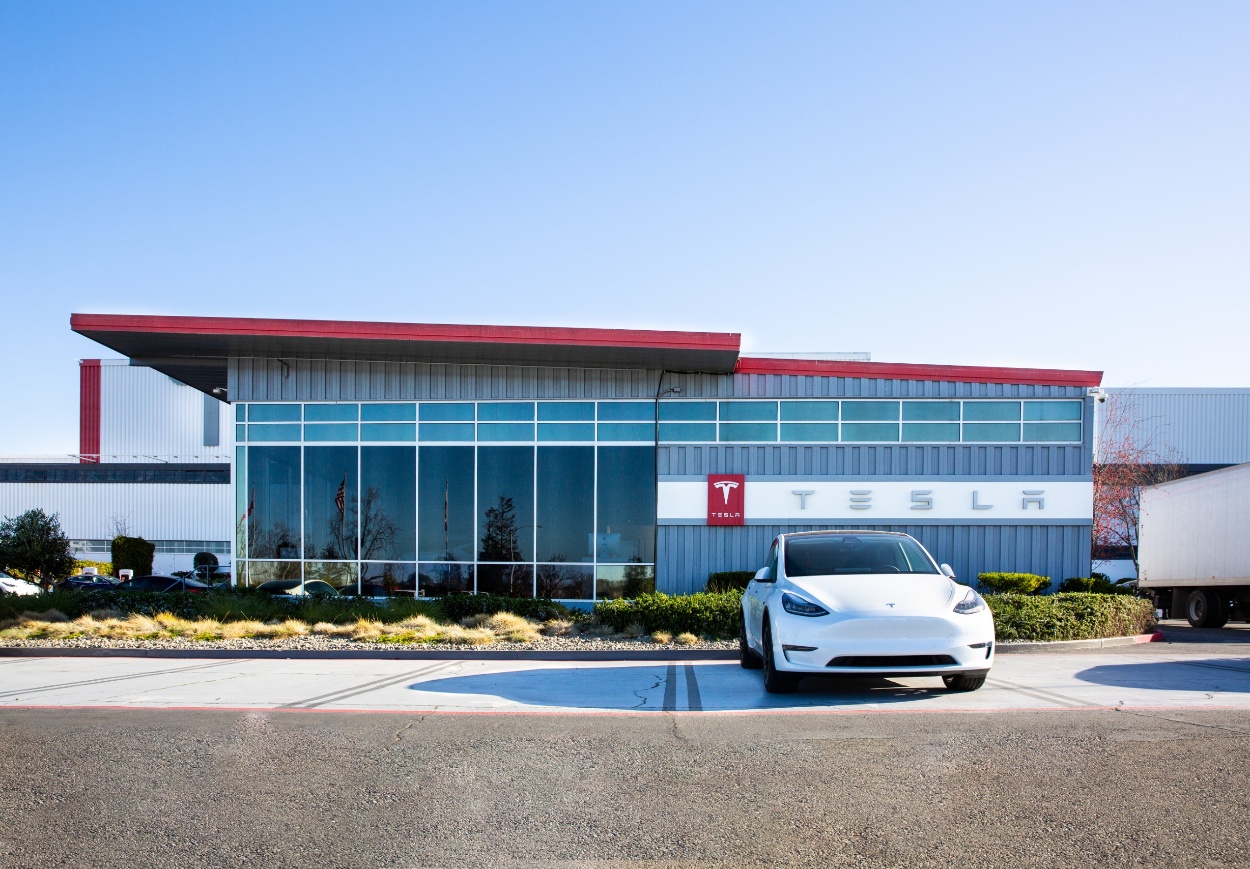 Tesla factory plant, an American electric vehicle and clean energy company based in Palo Alto