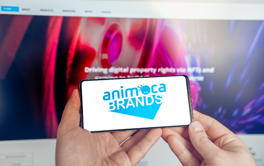 Logo of company Animoca Brands. Production of applications, crypto games.