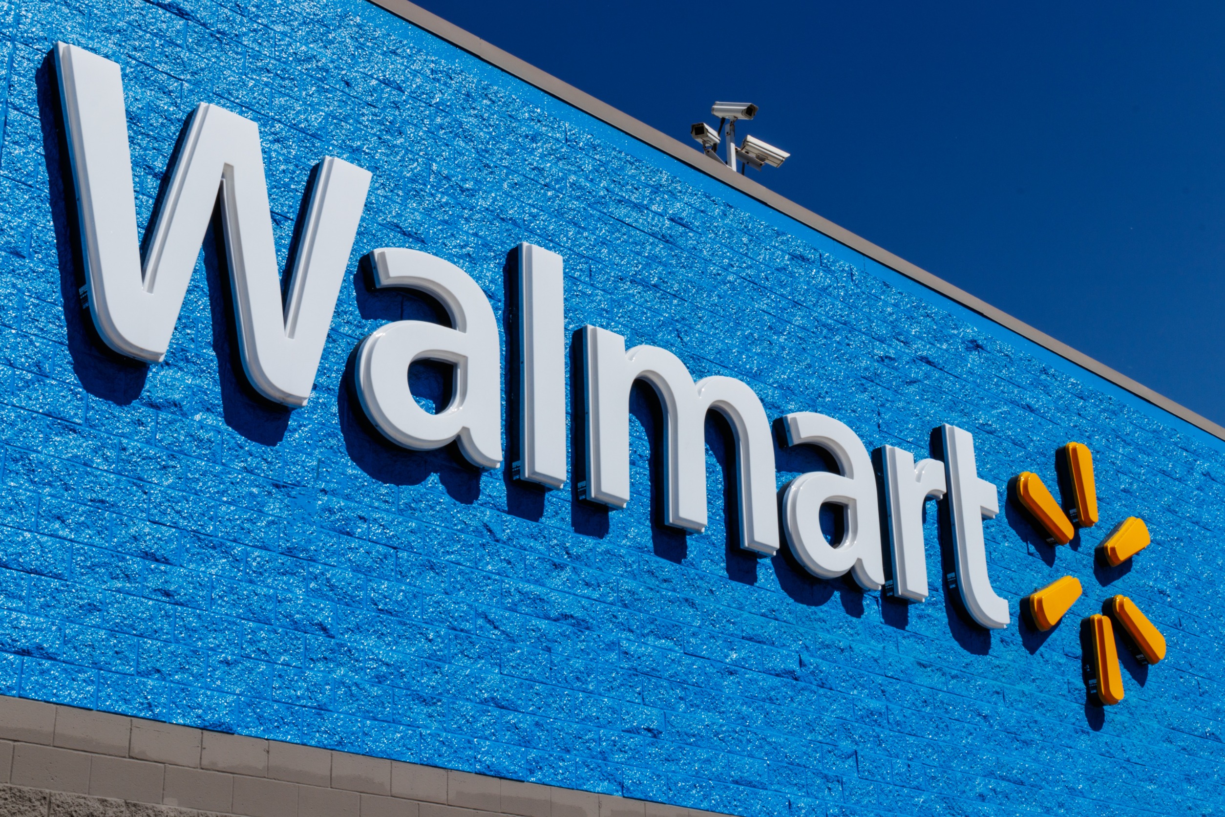 "Walmart" on the facade of a building