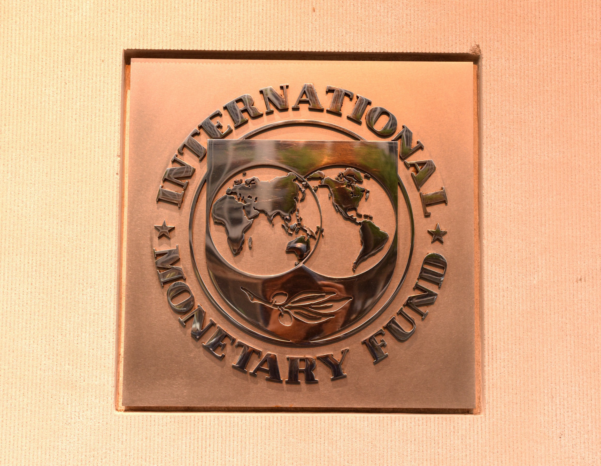 IMF seal on a wall