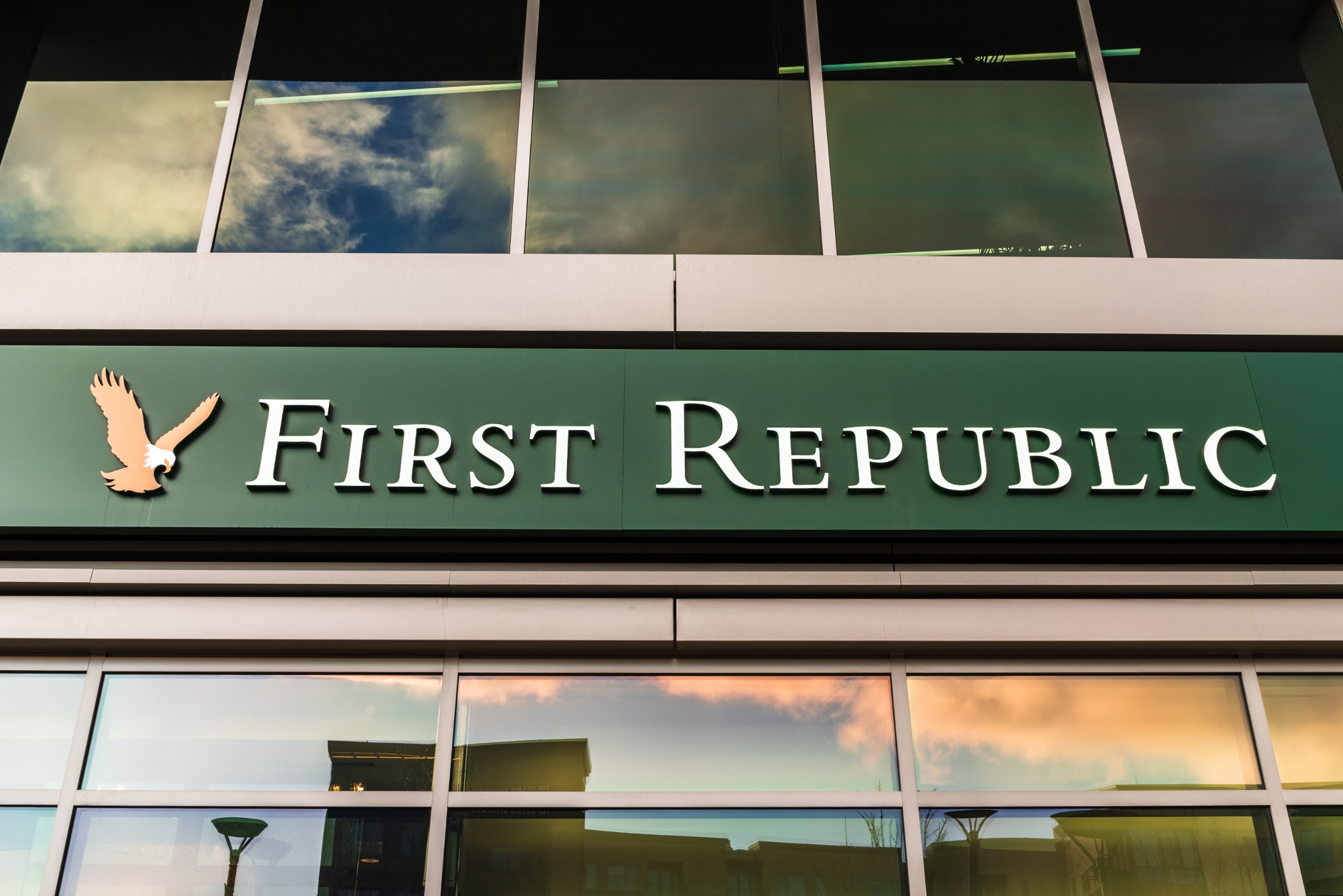 The sign above the entrance to one First Republic Bank office.