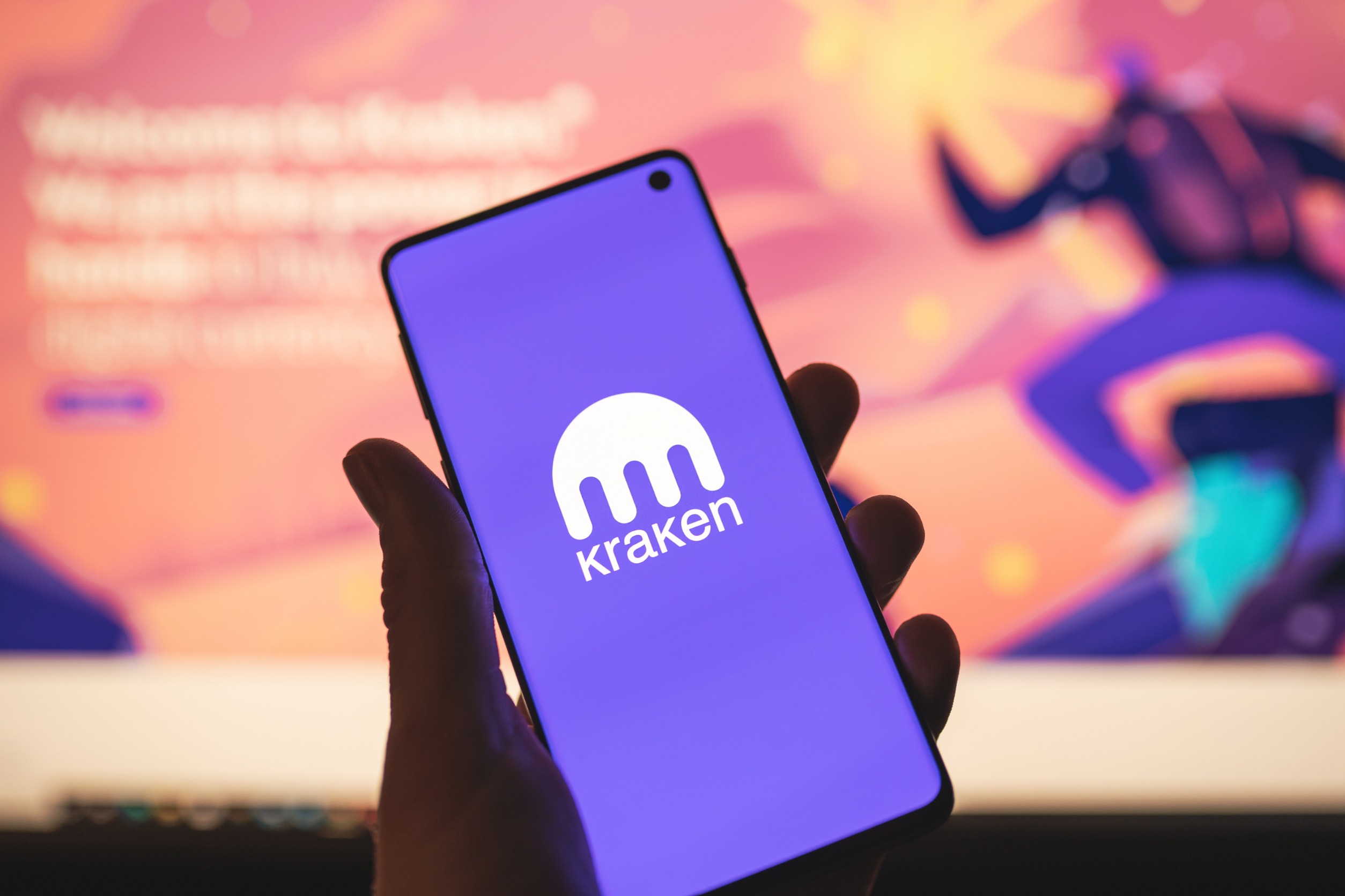 "Kraken" on a smartphone screen.