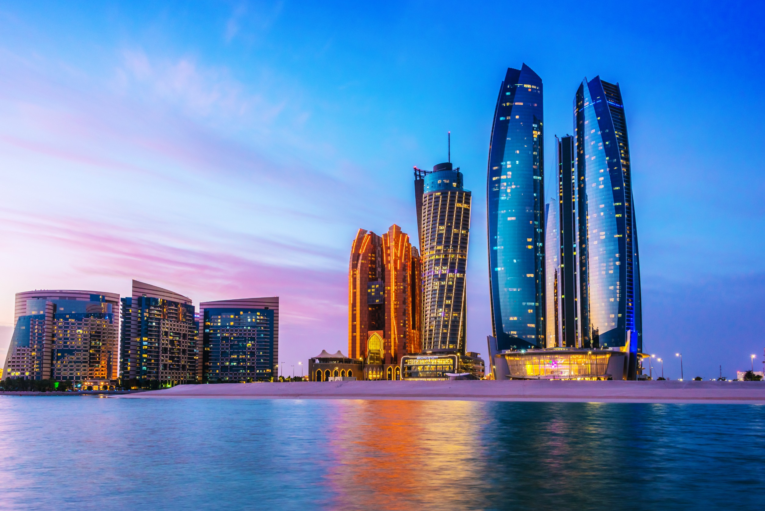 A skyline of Abu Dhabi